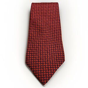 Robert Talbott for Nordstrom Silk Tie Red Blue Paisley Made in USA Classic Width